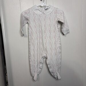 Vintage Y2K Ralph Lauren Ditsy Floral Footie Romper Baby Girl 3-6 Months Cotton